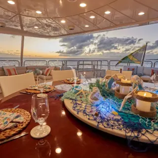 Aft deck outside dining