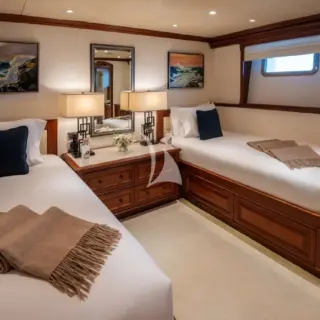Twin-to-King convertible Port Midships Guest Stateroom