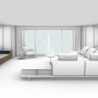 RENDERING Main salon - new entertainment unit being installed winter 2024/2025