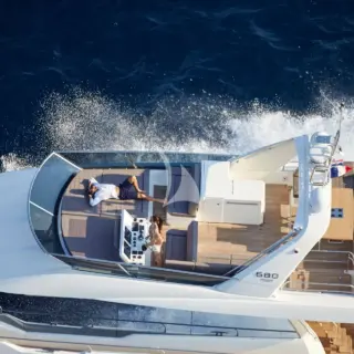 Ample exterior space on Good Times flybridge