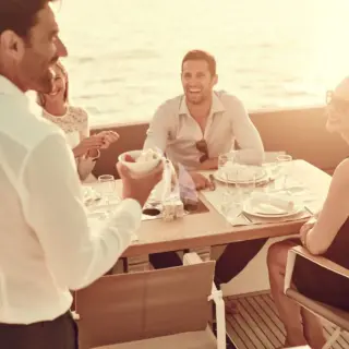 GOOD TIMES - Enjoy a cocktail while taking in the views on the gorgeous deck seating area