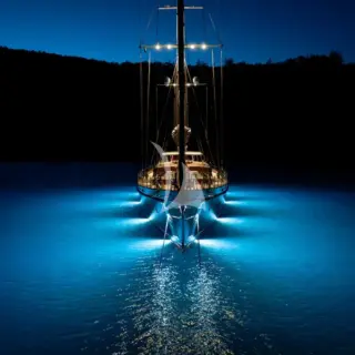 Lit up at night