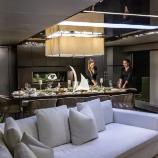 Main deck lounge and dining area