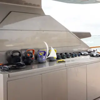 Sun deck gym equipment