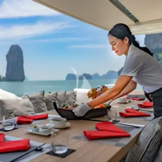 Bridge deck aft dining