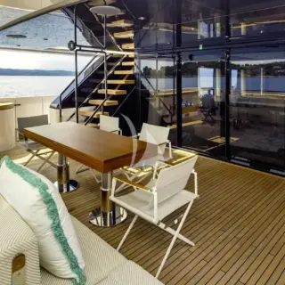Aft deck - al fresco dining area