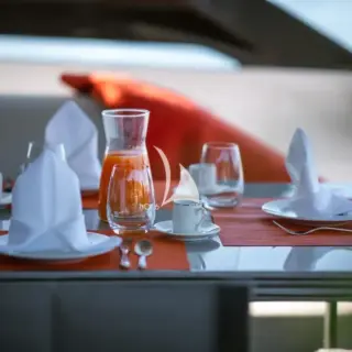 Breakfast time on aft deck