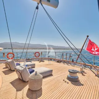 Aft deck lounge area