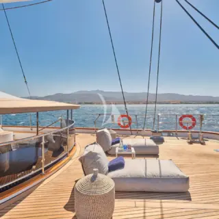 Aft deck lounge area