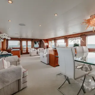 Salon with Dining Area facing Aft