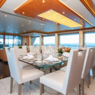 Formal Dining in Main Salon