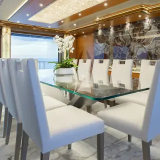 Formal Dining in Main Salon