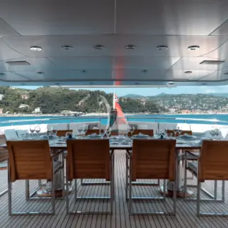 Upper Aft deck - Al fresco dining