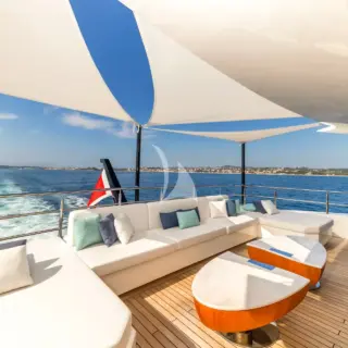 Eternal Spark - Bridge Deck Aft - Aft Lounge with Convertible Back Rest