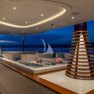 Eternal Spark - Main Deck Aft - Spacious Stern Lounge Twillight