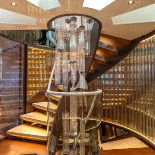 Eternal Spark - Main Deck - Lobby & Staircase - Glass Floors & Hand Made Central Chandelier