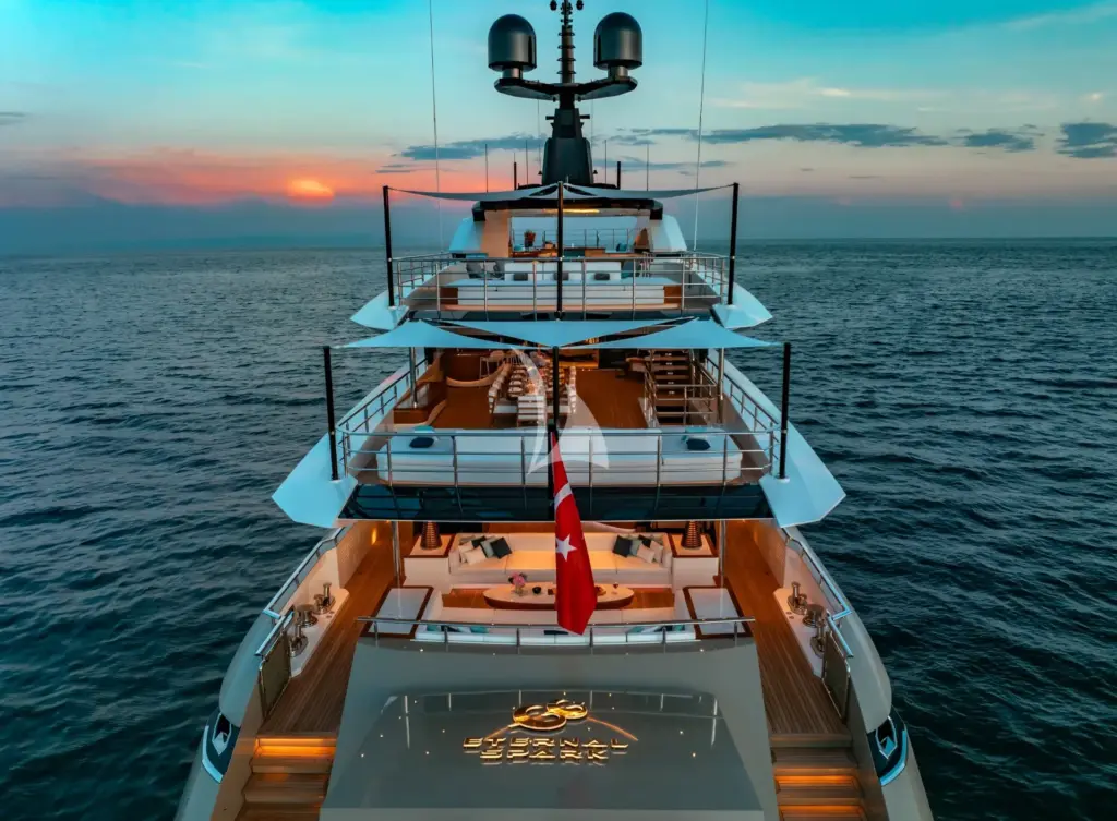Eternal Spark - Exterior Profile -Sunset Stern View
