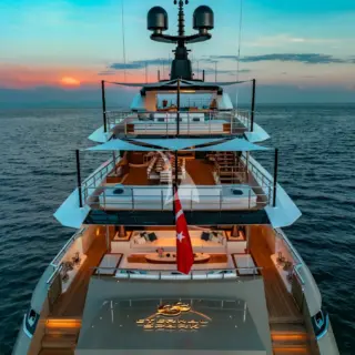 Eternal Spark - Exterior Profile -Sunset Stern View