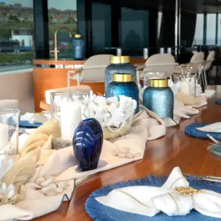 Eternal Spark - Lifestyle & Moments - Bridge Deck Aft Dining Table Setup