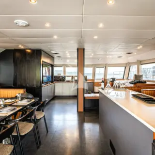 Dining area and galley