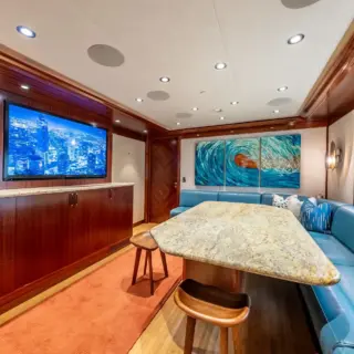 Cozy area just outside of the galley - great for kids