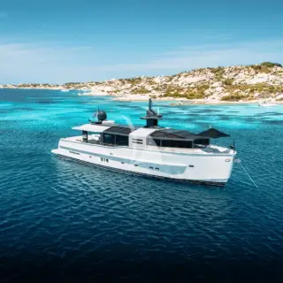 PANGEA at anchor in Sardinia