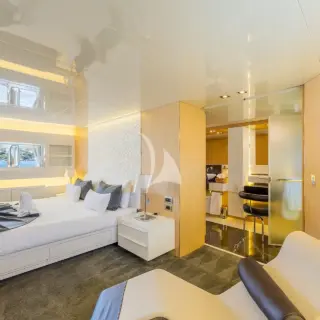 PANGEA's full beam master stateroom