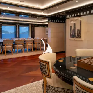 ALFA NERO - Main deck dining room & annex