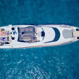 KEROS ISLAND at anchor from above