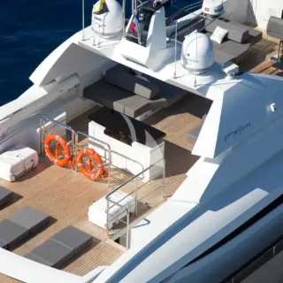 KEROS ISLAND Flybridge from above