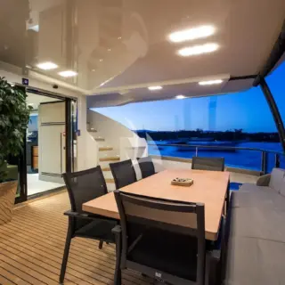 Aft deck in the evening