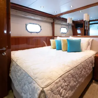 Twin Stateroom Converted to Queen-sized bed