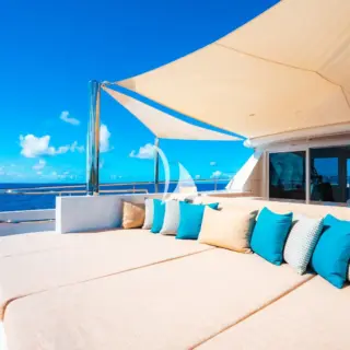Sun deck lounging area