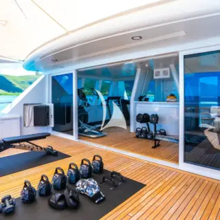 Sun deck gym area