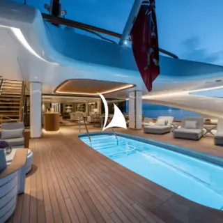 Main deck aft with swimming pool