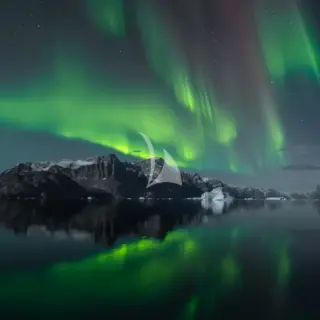 East Greenland - Aurora borealis
