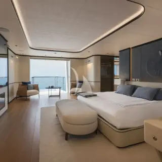 Primary Stateroom with Open Balcony - Main Deck