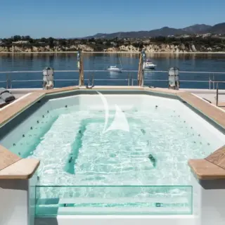 Sun deck jacuzzi