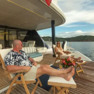 The aft platform extends the main deck