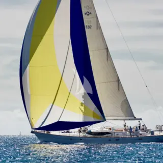 MIDNIGHT sails up