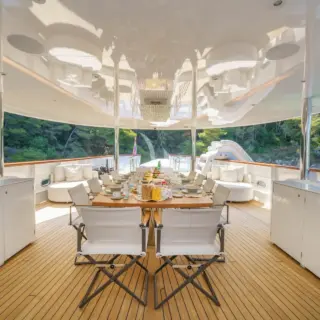 Looking aft