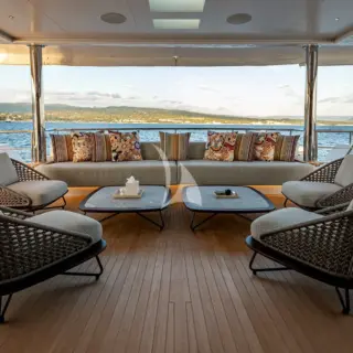 Aft deck lounging area