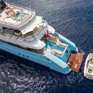 Massive pool on the main deck aft
