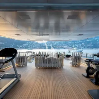 Sundeck fitness area