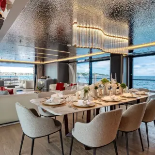 Main deck dining table