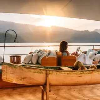 Upper deck lounging with 270 degree views