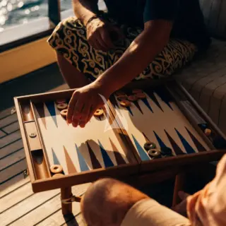 Enjoy a game of backgammon and other board games