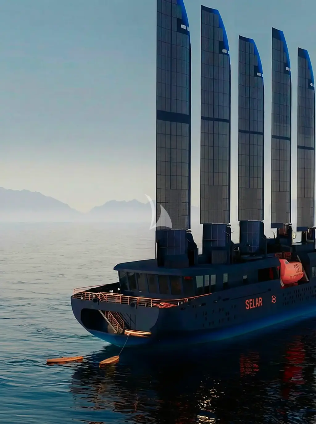 CAPTAIN ARCTIC - Five solar sails powering the yacht with renewable energy