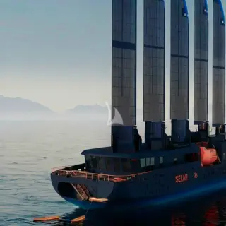 CAPTAIN ARCTIC - Five solar sails powering the yacht with renewable energy