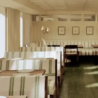Dining room with modular tables